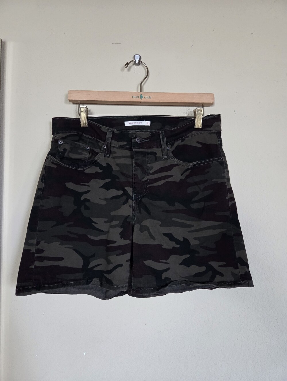 Levis Mid Length Camo Shorts Bermuda Stretchy